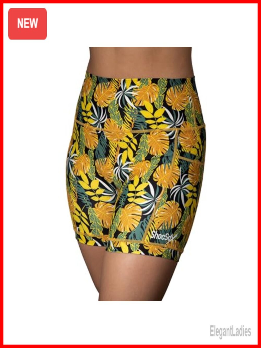 5" High-Rise Compression Running Shorts with Pockets & Leg Grippers Quick-Dry